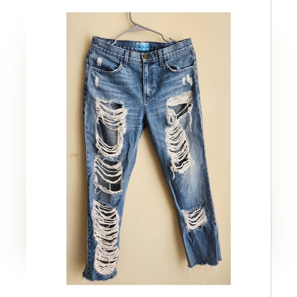 Mumu Blue Seattle Straight Leg Women's Jeans Mid Rise Size 26 - Picture 1 of 5